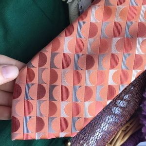 BCBG Men’s Orange Silk tie